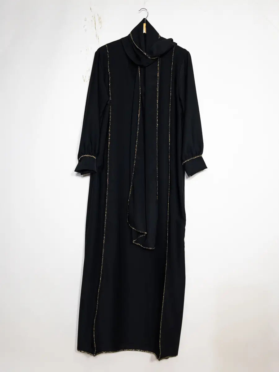 Long Silk Abaya Dress