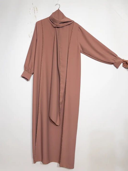 Long Silk Abaya Dress